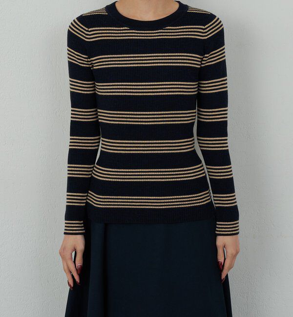  「【手洗い可】【HERITANOVUM】ボーダークループルオーバー」|ニット・セーター|