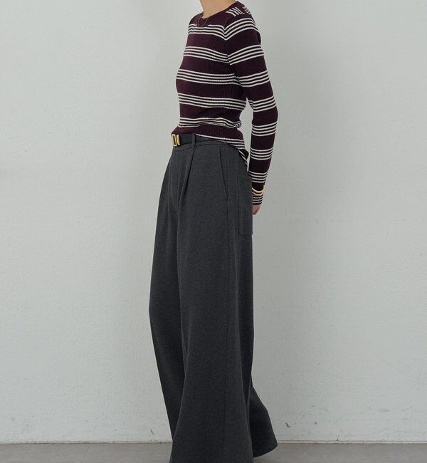  「【手洗い可】【HERITANOVUM】ボーダークループルオーバー」|ニット・セーター|