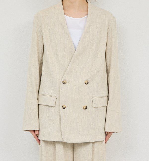  「【セットアップ対応】ノーカラーツイードジャケット」|その他|