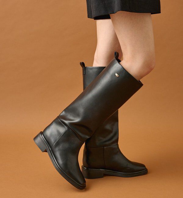  「スクエアトゥロングブーツ」|ロングブーツ|