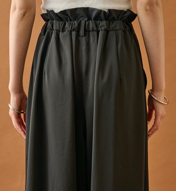  「【オールシーズン対応/WEB限定アイボリー】フリルイージーパンツ」|チノ|