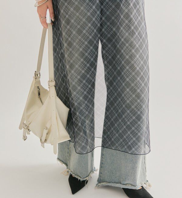  「シアーチェックキャミワンピース」|ワンピース|