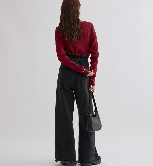  「オフショルリブニット」|ニット・セーター|