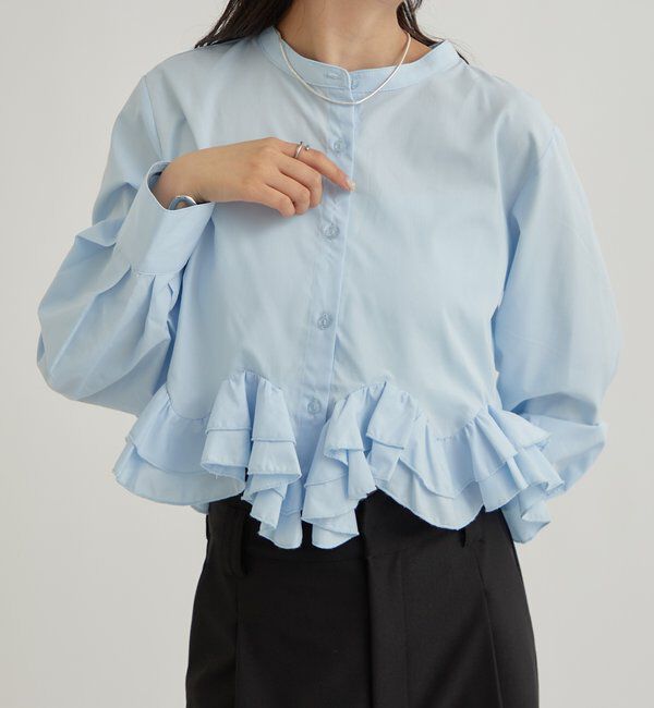  「ウェーブフリルブラウス」|シャツ・ブラウス|