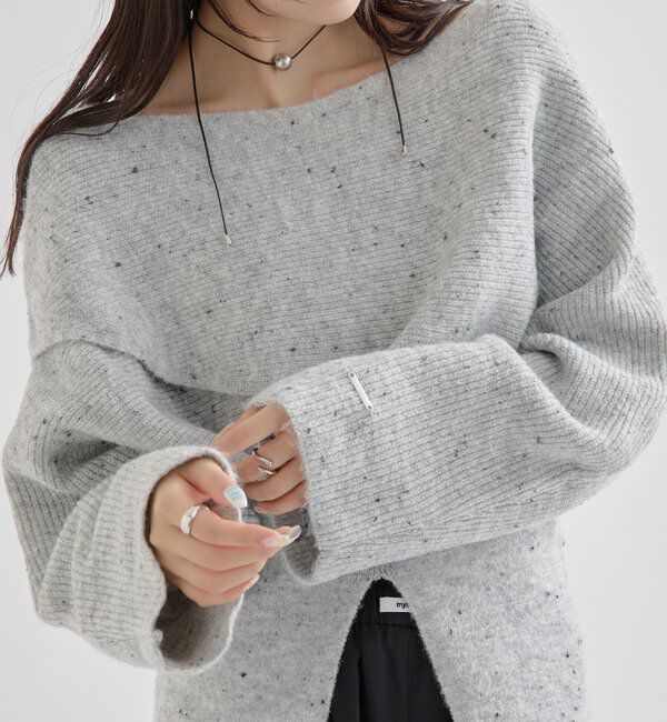  「クロスニットスリットキャミSET」|ニット・セーター|