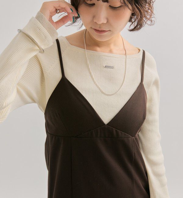  「ギャザービスチェSETワンピース」|ワンピース|