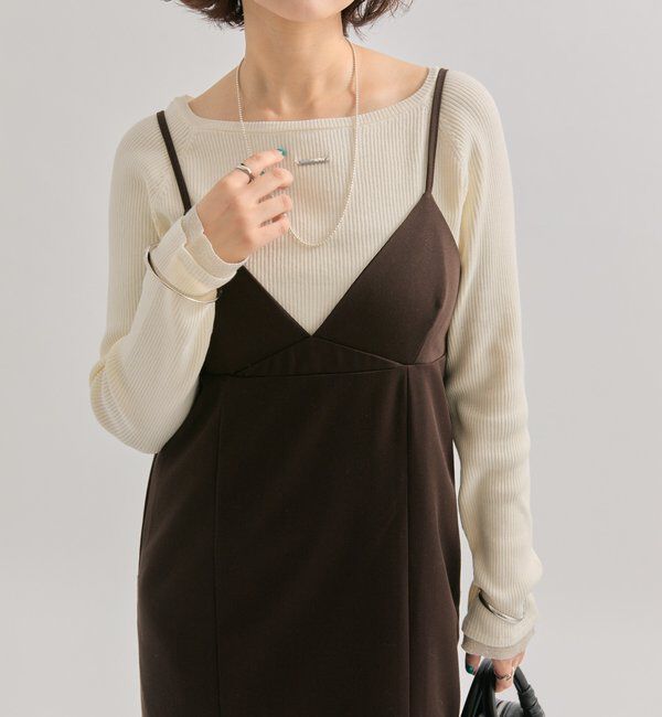  「ギャザービスチェSETワンピース」|ワンピース|