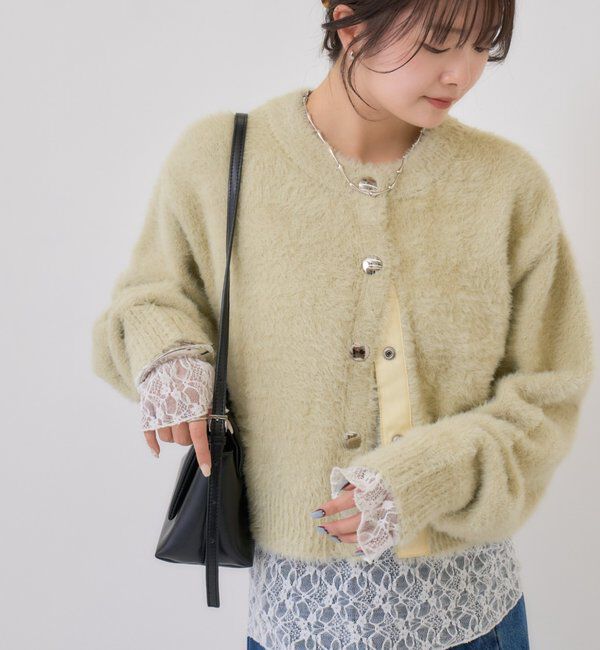  「ミンクライクジャケットカーディガン」|カーディガン|