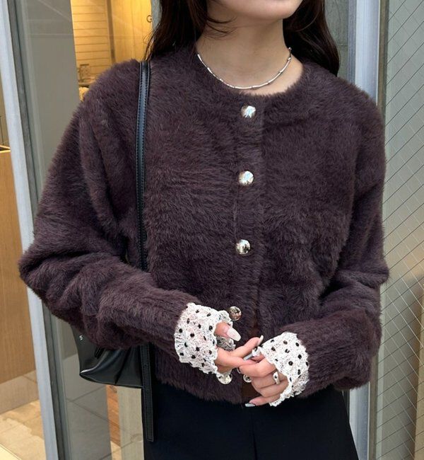  「ミンクライクジャケットカーディガン」|カーディガン|