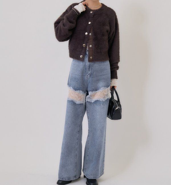  「ミンクライクジャケットカーディガン」|カーディガン|