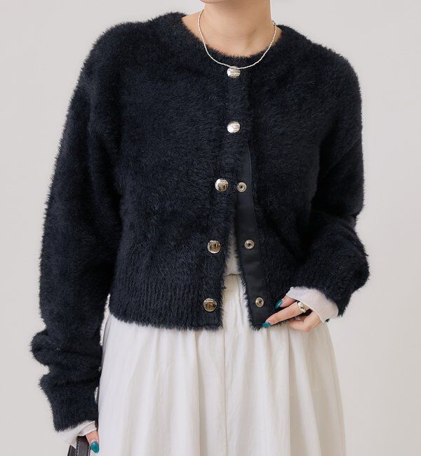  「ミンクライクジャケットカーディガン」|カーディガン|