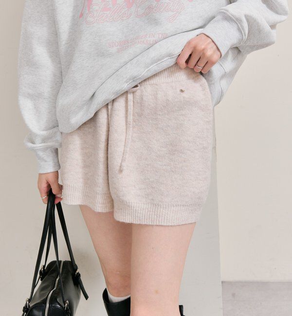  「プレート付きニットパンツ」|チノ|