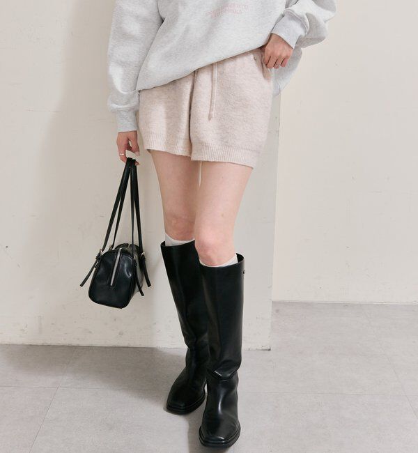  「プレート付きニットパンツ」|チノ|