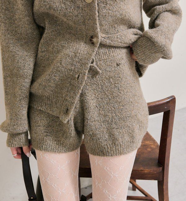  「プレート付きニットパンツ」|チノ|