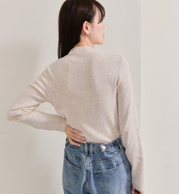  「プレート付きハイネックニット」|ニット・セーター|