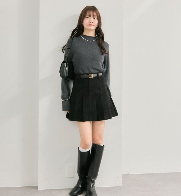  「プレート付きハイネックニット」|ニット・セーター|