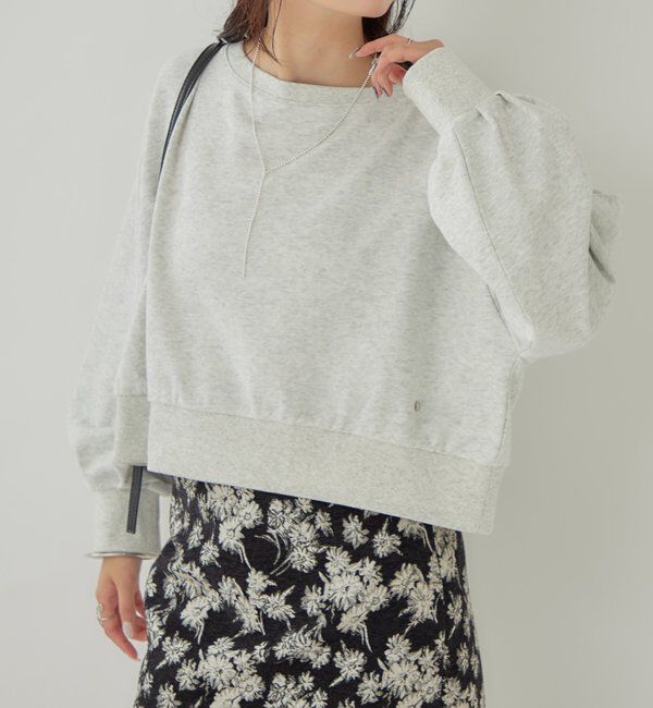  「袖ボリューム ショートスウェット」|Tシャツ・カットソー|