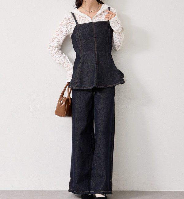  「裾スリットフレアデニム」|デニム|