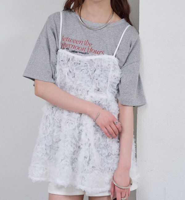  「フラワーチュールキャミチュニック」|シャツ・ブラウス|オフホワイト