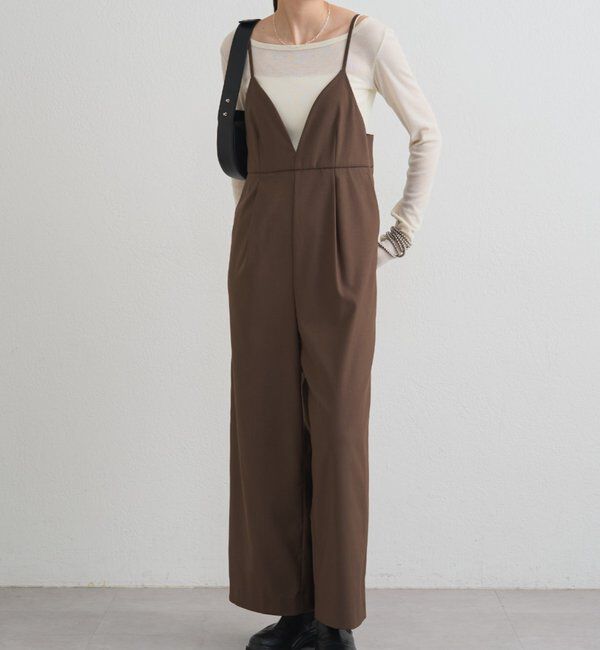  「【＠___kuuu__コラボカラー登場！】Vキャミサロペット」|ワンピース|