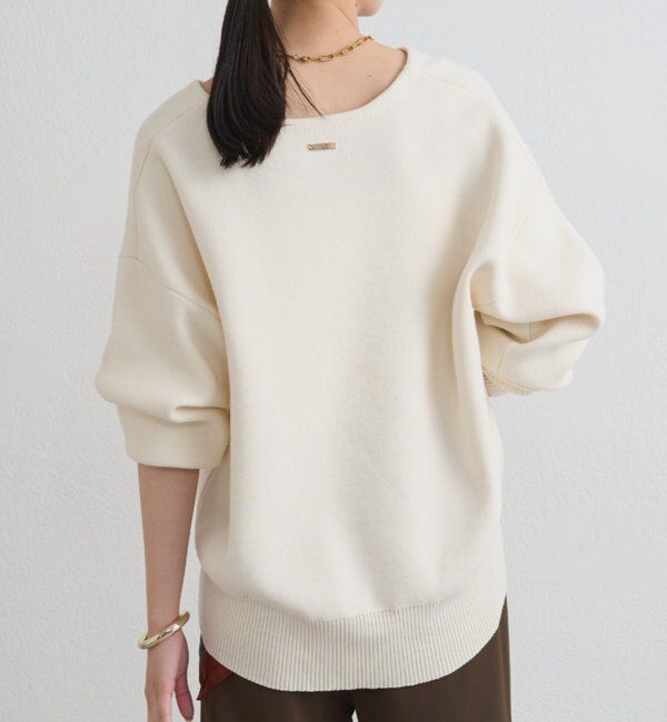  「【@_shirabe.s_コラボ】スウェットライクスキッパーニット」|ニット・セーター|