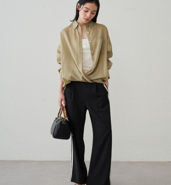  「カシュクール2wayリネンシャツ」|シャツ・ブラウス|