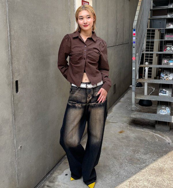  「パフスリーブギャザーブラウス」|シャツ・ブラウス|