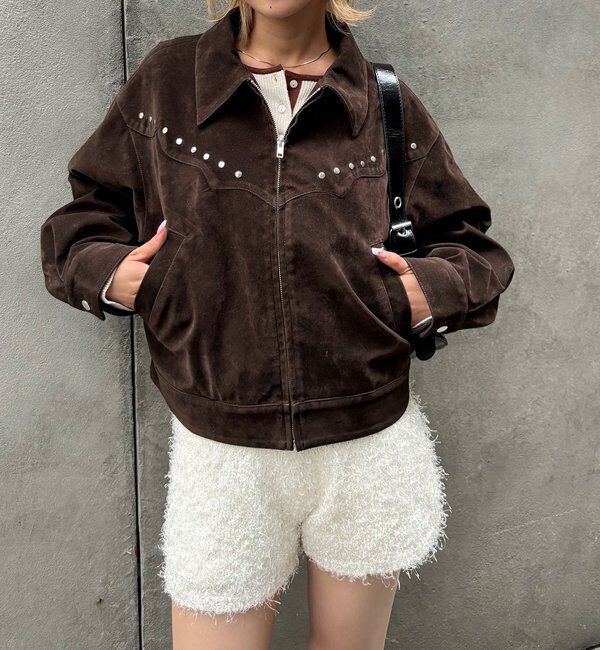  「SUEDE STUDDED BLOUSON/スウェードスタッズブルゾン」|ブルゾン・スタジャン|