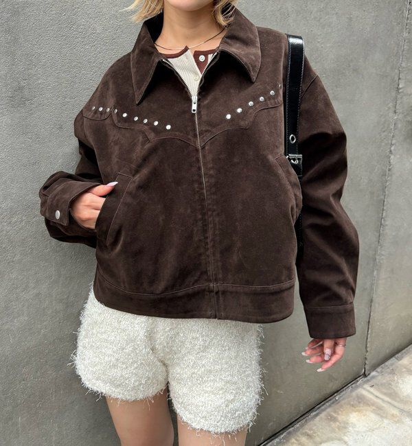  「SUEDE STUDDED BLOUSON/スウェードスタッズブルゾン」|ブルゾン・スタジャン|