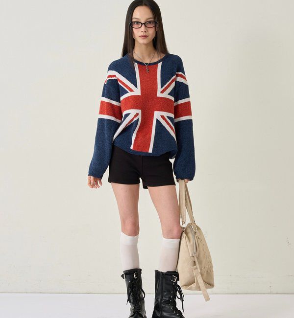  「ユニオンジャックニット」|カーディガン|