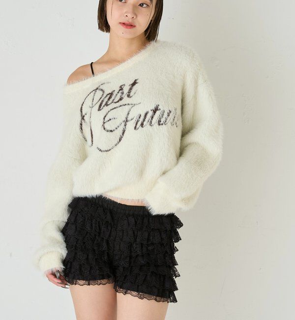  「シャギーロゴオフショルニット」|ニット・セーター|