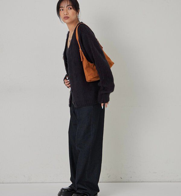  「KOOKYNモヘアライクカーディガン(無地/カモ柄)」|カーディガン|