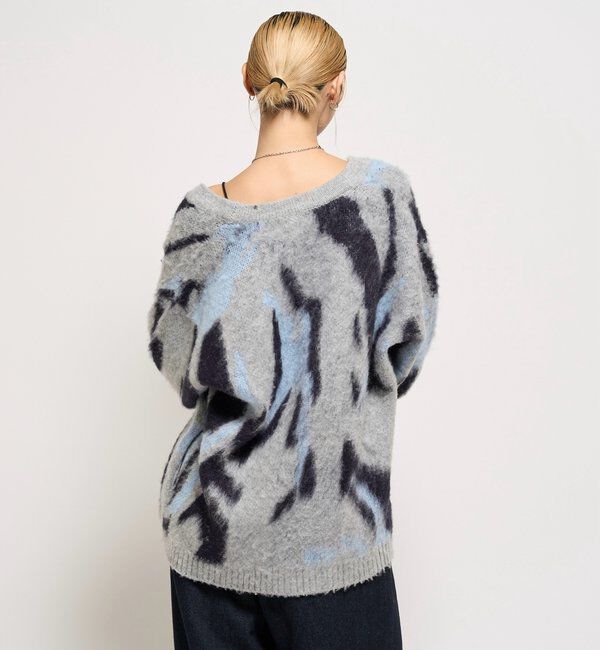  「KOOKYNモヘアライクカーディガン(無地/カモ柄)」|カーディガン|