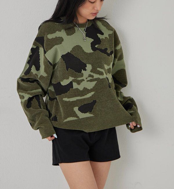  「KOOKYN MOHAIR BLEND CAMO CREWNECKSWEATER」|ニット・セーター|