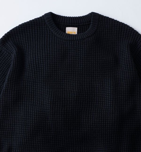  「KOOKYN ワッフル編みクルーニット」|ニット・セーター|