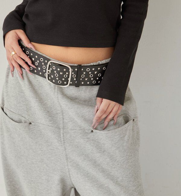  「ラインストーンワイドベルト」|ベルト|