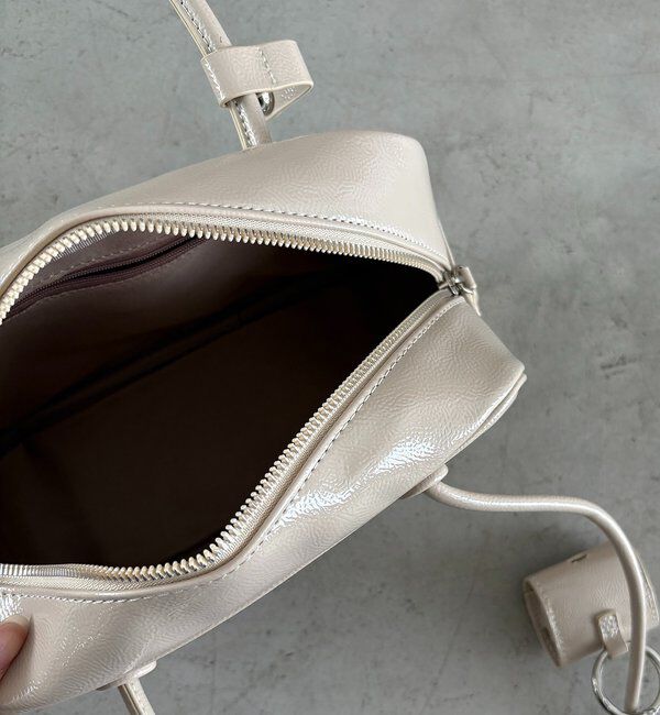  「エナメルスクエアボストンバッグ」|トートバッグ|