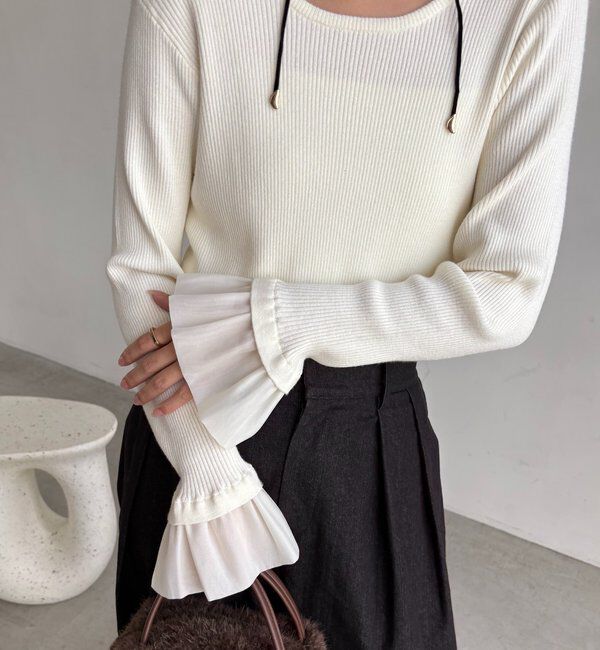  「フレアカフスニット」|ニット・セーター|
