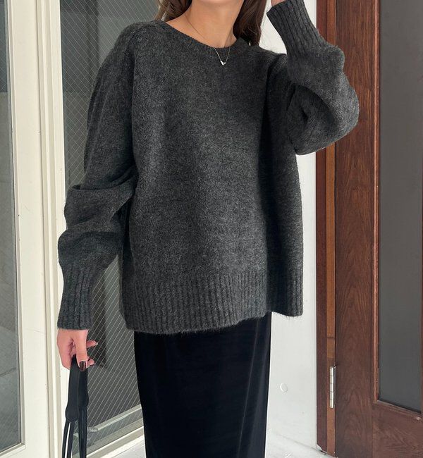  「【前後2WAY】もちふわ2WAYスキッパーニット」|ニット・セーター|