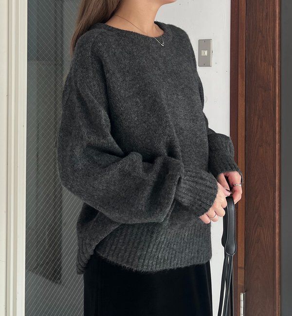  「【前後2WAY】もちふわ2WAYスキッパーニット」|ニット・セーター|