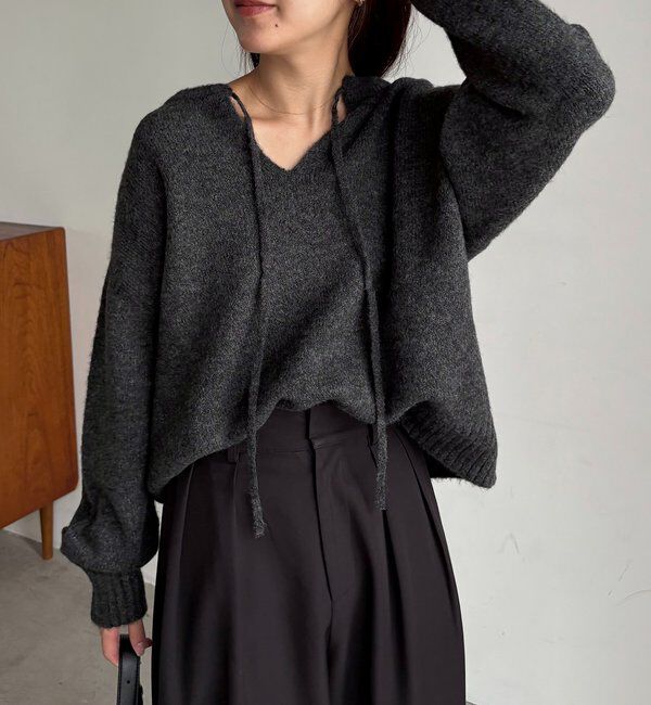  「【前後2WAY】もちふわ2WAYスキッパーニット」|ニット・セーター|