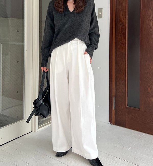  「【前後2WAY】もちふわ2WAYスキッパーニット」|ニット・セーター|