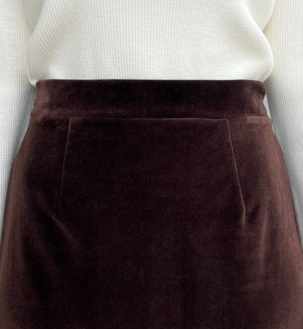  「【低身長サイズあり】ベロアIラインスカート」|スカート|