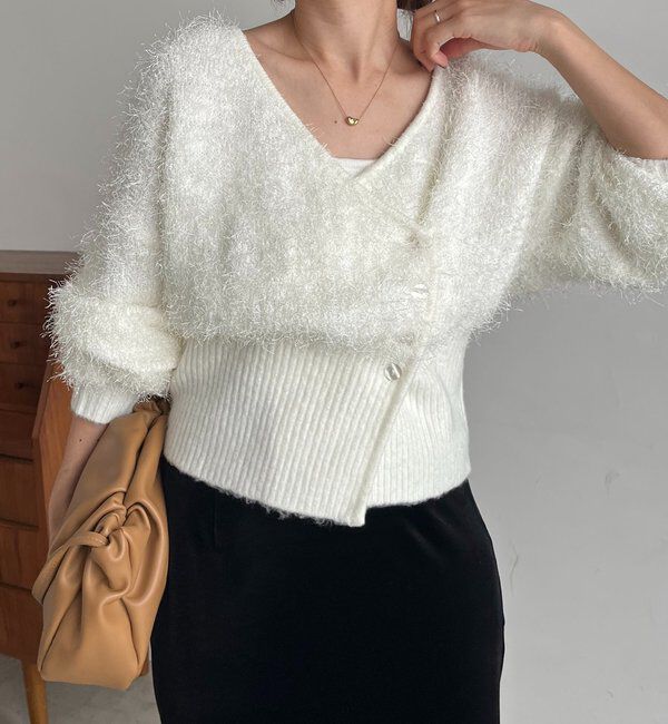  「フェザーラップカーディガン」|カーディガン|