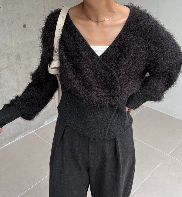  「フェザーラップカーディガン」|カーディガン|