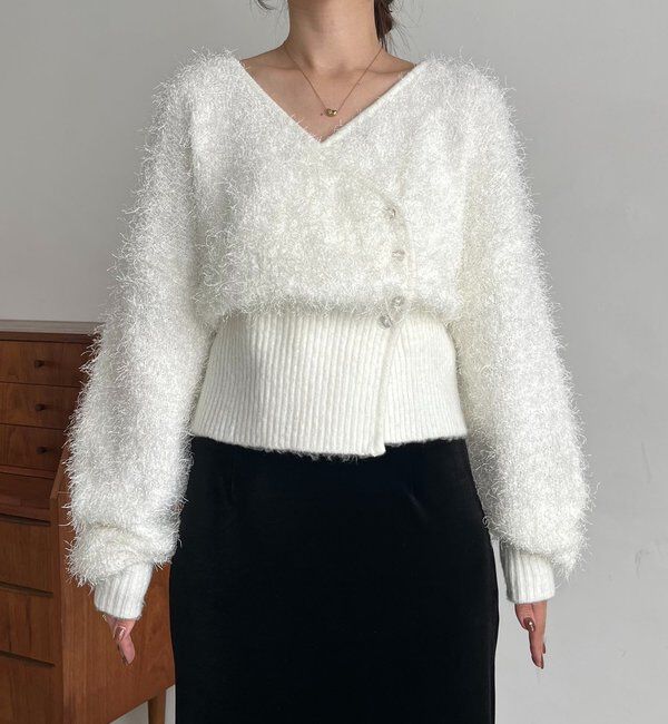  「フェザーラップカーディガン」|カーディガン|