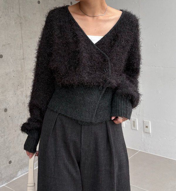  「フェザーラップカーディガン」|カーディガン|