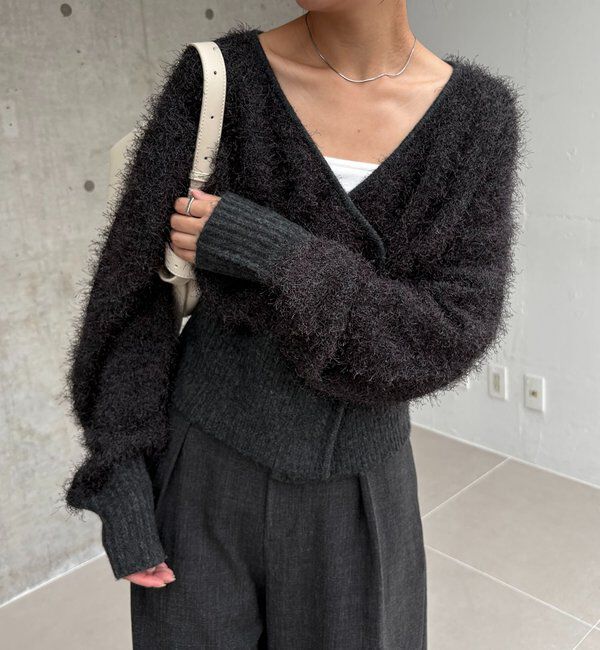  「フェザーラップカーディガン」|カーディガン|