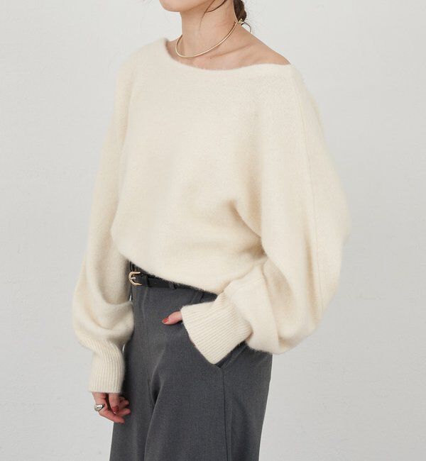  「ファーウールオフショルニット」|ニット・セーター|