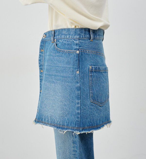  「レイヤードデニムスカート」|スカート|